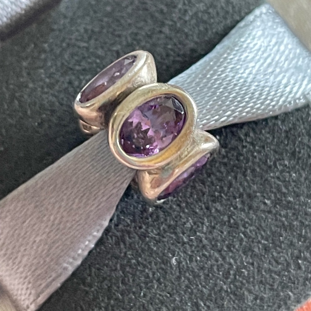 Pandora purple cz oval lights